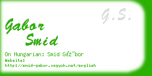 gabor smid business card